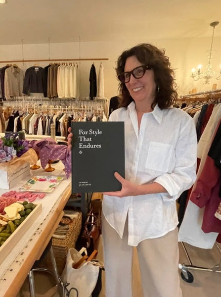 Katherine Shirt, with For Style That Endures book