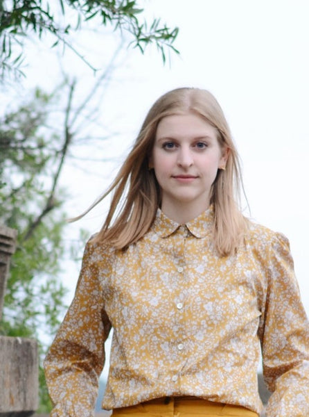 Melissa Blouse, Summer Blooms Print, with the Elizabeth Tank in Ivory