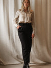 Lillian Trouser, Black, with the Amanda Blouse in Silk Dot