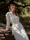 Silk Shirtdress in ivory