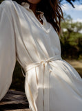 Silk Shirtdress, close up