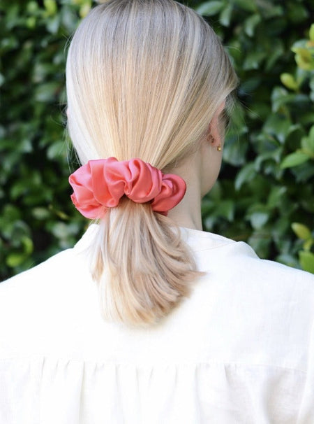 Medium Silk Scrunchie, Custom Rose